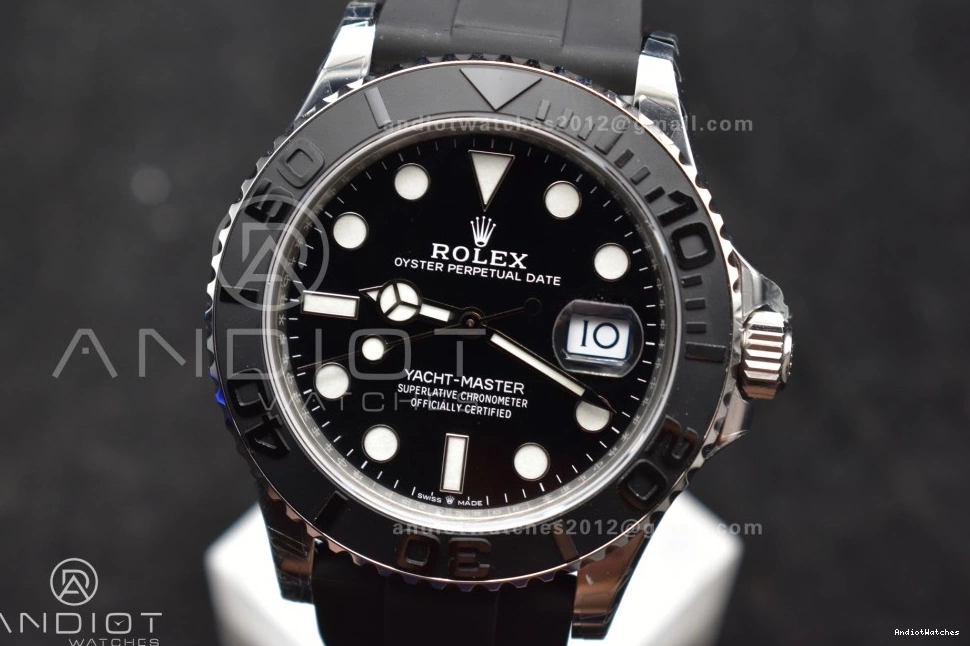 3D 1:1 42mm flex 1213 Yacht-Master VSF Edition Strap Ceramic Black V3 VS3235 Best WaterResistant 226659 Bezel on Oyster (Gain Weight) 1015